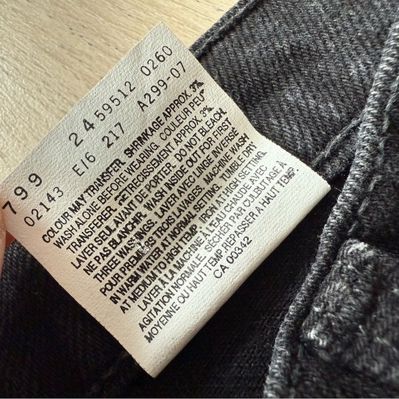 Vintage Levi's 512 High Rise Slim Fit Tapered Black Jeans Size 30 - Picture 13 of 14